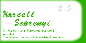 marcell seprenyi business card